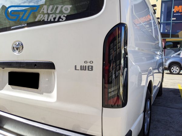 BLACK Edition Smoked Full LED Tail Lights Taillight 2004-2019 TOYOTA HIACE VAN -0